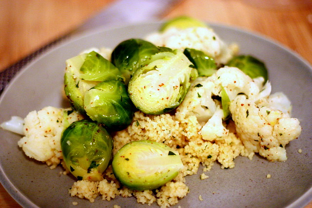 a bed of couscous