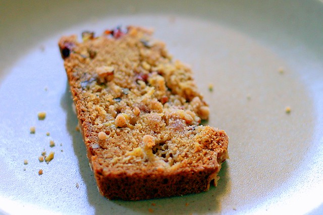 strawberry rhubarb pecan cake