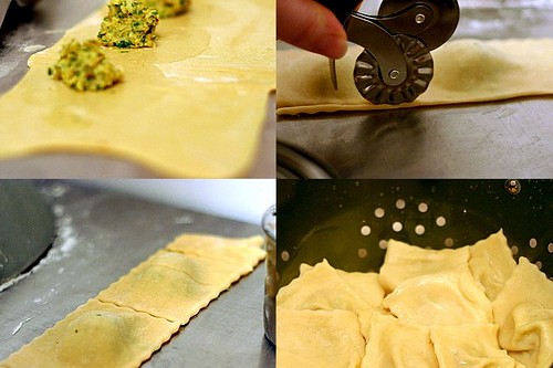 making artichoke ravioli