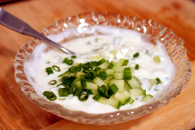 cucumber scallion raita