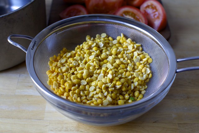 soaked and drained yellow split peas