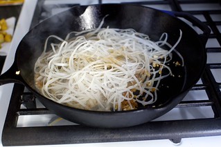 add the noodles and the liquid