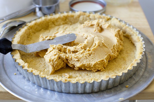 compact layer of salty peanut butter