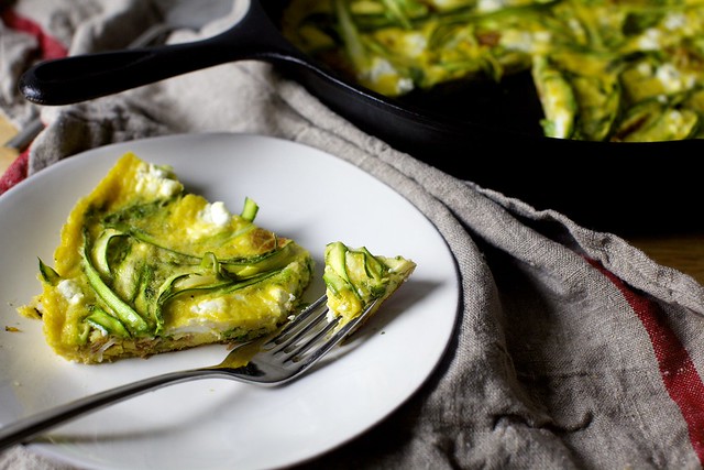 shaved asparagus frittata