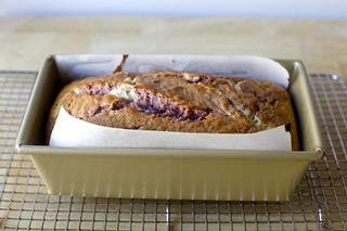 marbled raspberry cake, baked