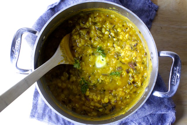 everyday yellow dal + a little pat of butter
