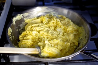softly scrambled eggs