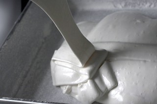 pouring the marshmallows