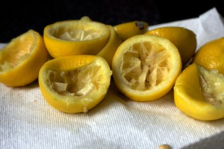 lemons, drained