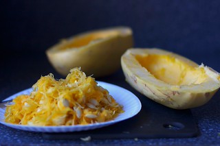 spaghetti squash innards