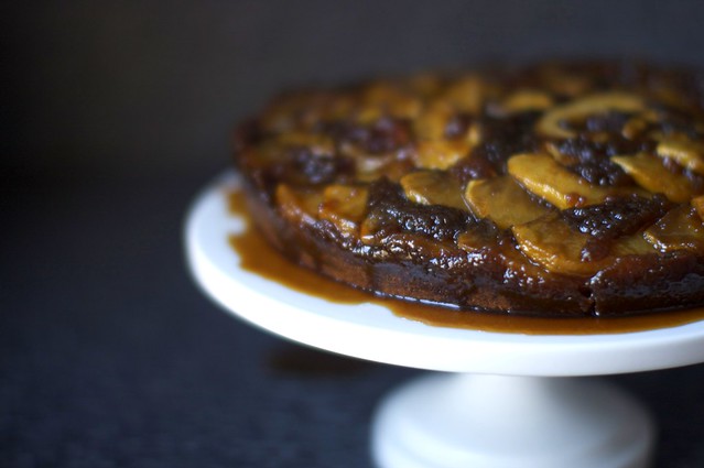 apple ginger upside-down cake