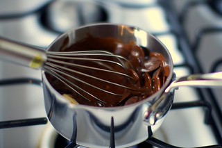 melting chocolate and butter