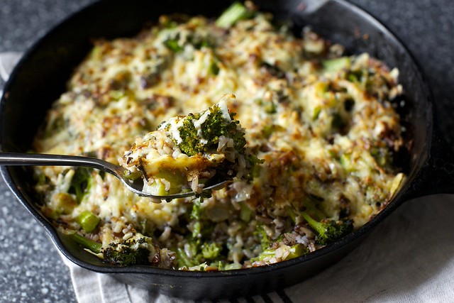 broccoli, cheddar and wild rice casserole