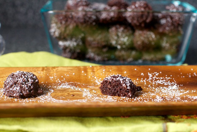 really dark fudgy chocolate coconut macaroons