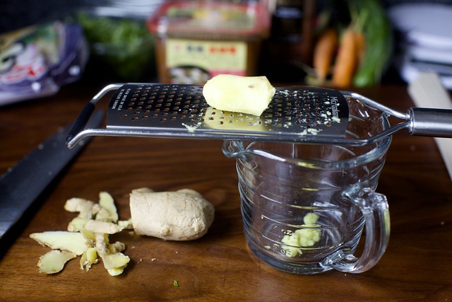 grating ginger