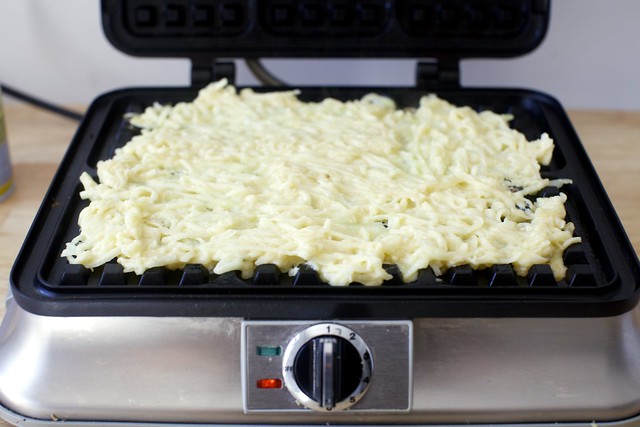 spread the mess on your waffle iron