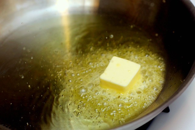 butter, sizzling