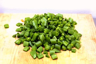 diced sugar snaps