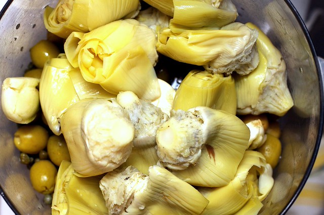 artichokes, olives, etc.