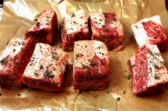 thyme-d and black peppered ribs