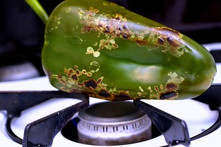 charring the poblano