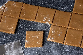 cutting the graham crackers