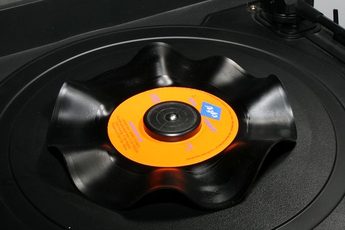 Overheated vinyl record