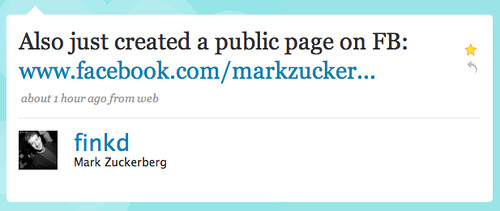 Twitter / Mark Zuckerberg: Also just created a public ...