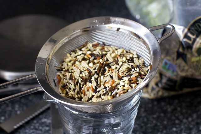 rinsing wild rice like a pro these days