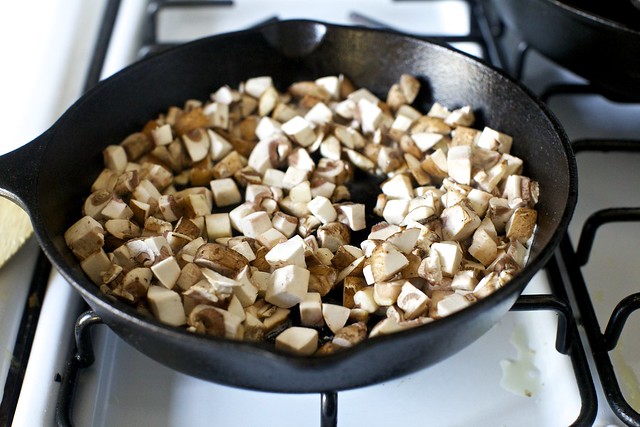 cook the mushrooms until liquid seeps