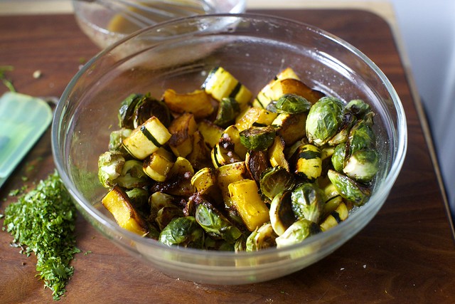 fall-toush salad with lemon-sumac dressing