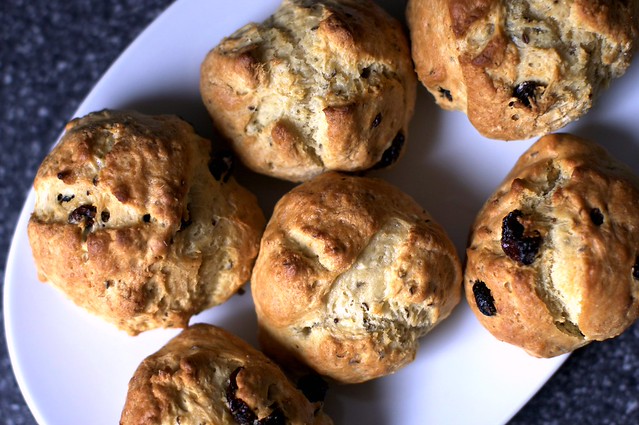 butter-brushed soda bread scones