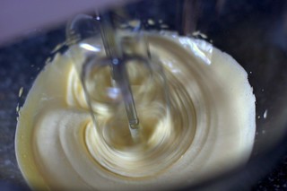 ribboning the egg yolks