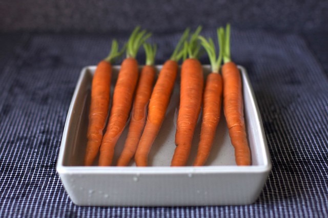 soaking the carrots