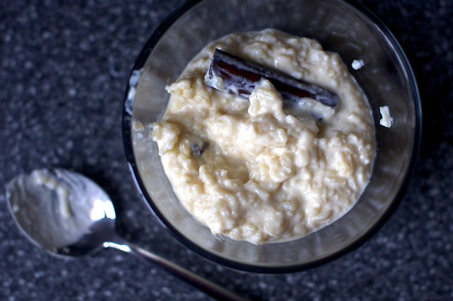 arroz con leche with raisins