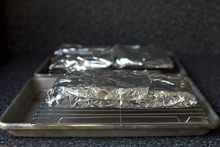 in foil packets, ready to bake