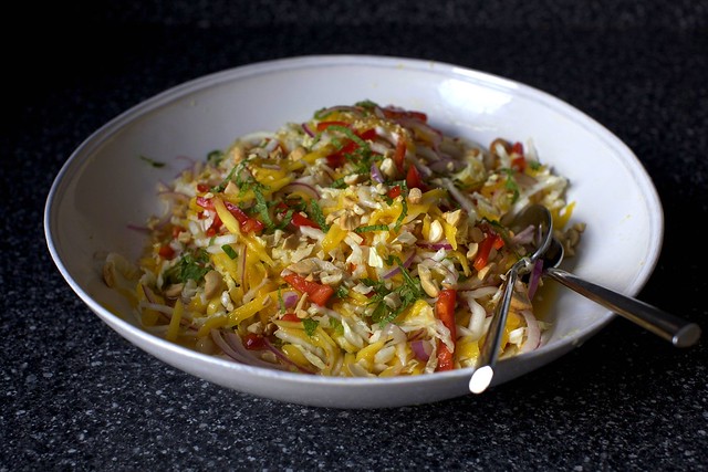 mango slaw with mint and cashews