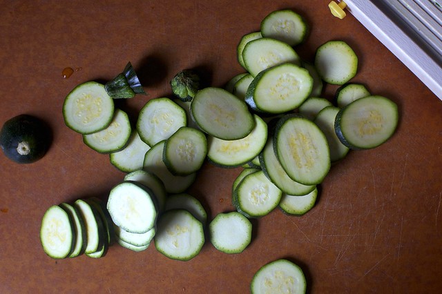 sliced zucchini