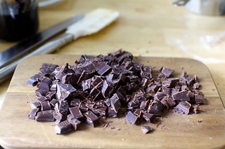 chopped chocolate