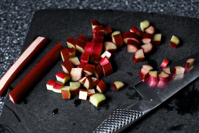 rhubarb, diced