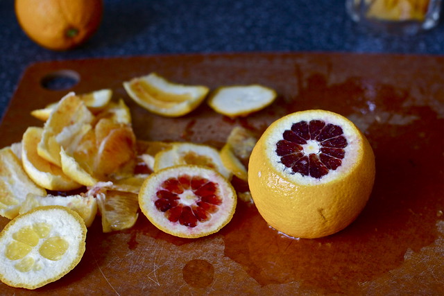 blood oranges, some red