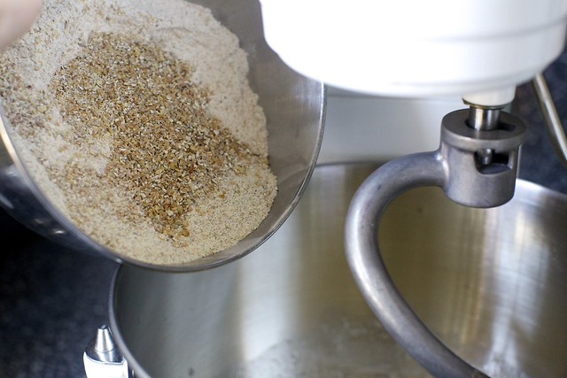 a bunch of good grains and flours