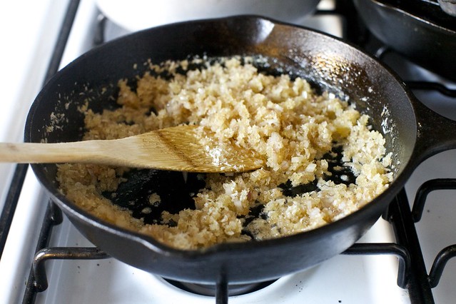 breadcrumbs, shallots, brown butter