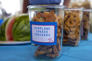 cheese crackers + grahams + crisps