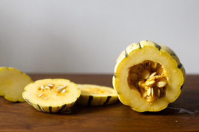 pretty easy to remove delicata seeds