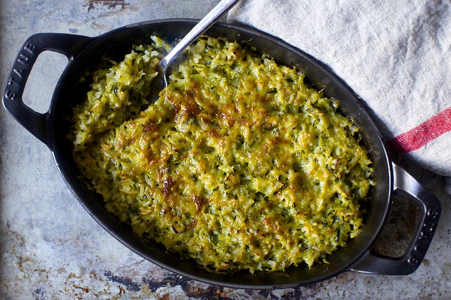 zucchini rice gratin