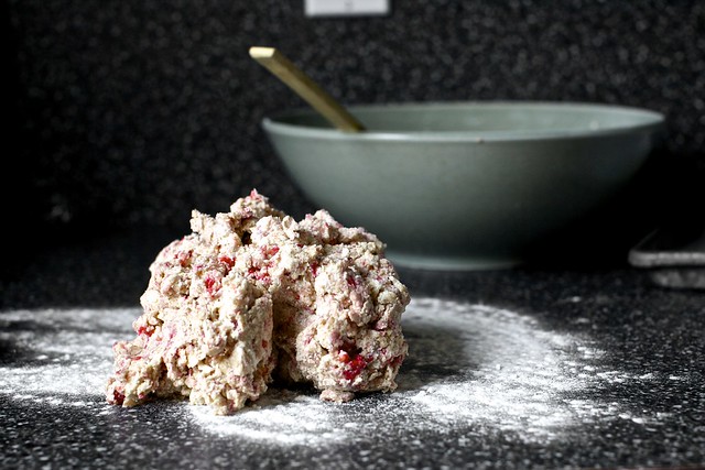 a mound of craggy dough