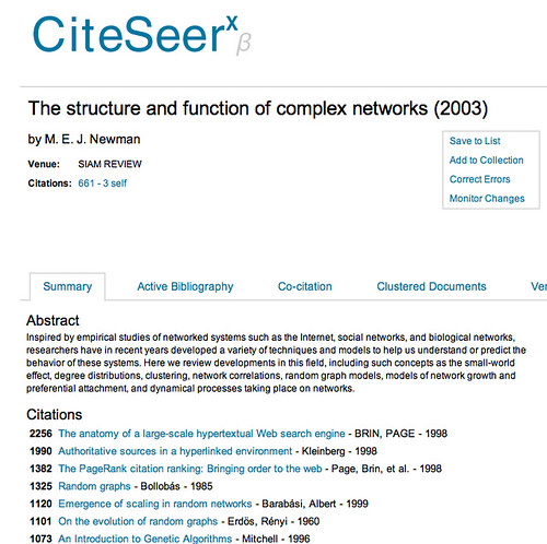 A citeseer results page