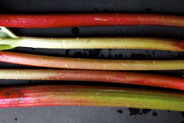pretty stalks of rhubarb, at last