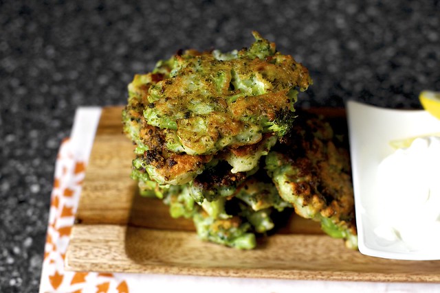 crisp broccoli parmesan fritters